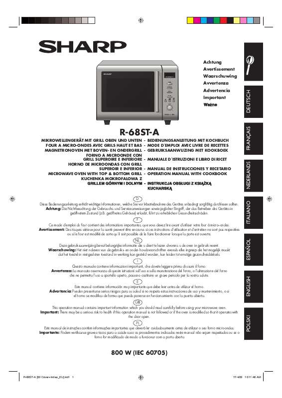 Guide utilisation SHARP R-68ST-A de la marque SHARP