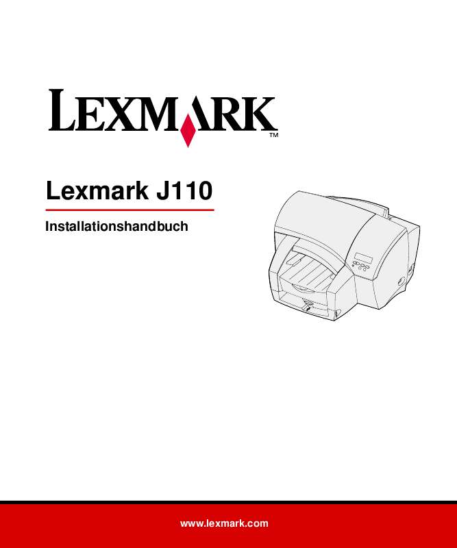 Guide utilisation LEXMARK J110  de la marque LEXMARK