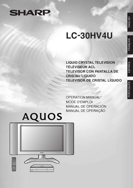 Guide utilisation SHARP LC-30HV4U  de la marque SHARP
