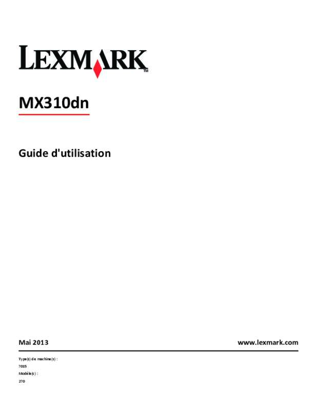 Guide utilisation LEXMARK MX410DE  de la marque LEXMARK