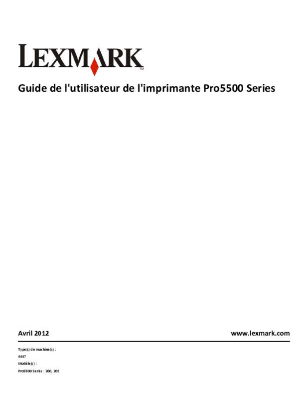 Guide utilisation LEXMARK OFFICEEDGE PRO5500  de la marque LEXMARK