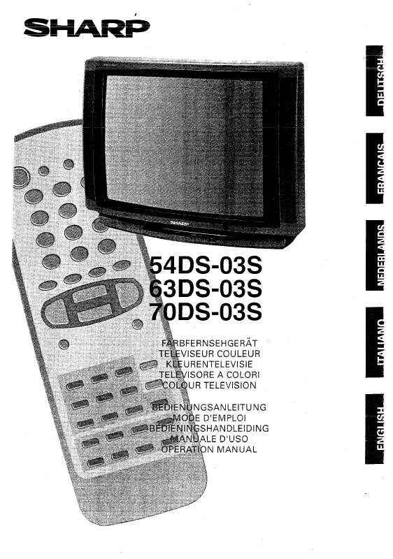Guide utilisation SHARP 63DS-03S  de la marque SHARP
