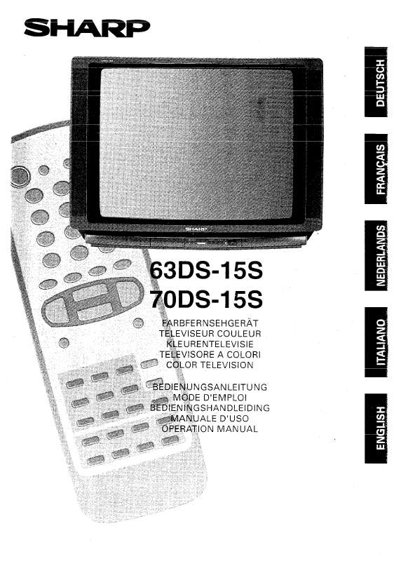 Guide utilisation SHARP 63DS/70DS-15S  de la marque SHARP