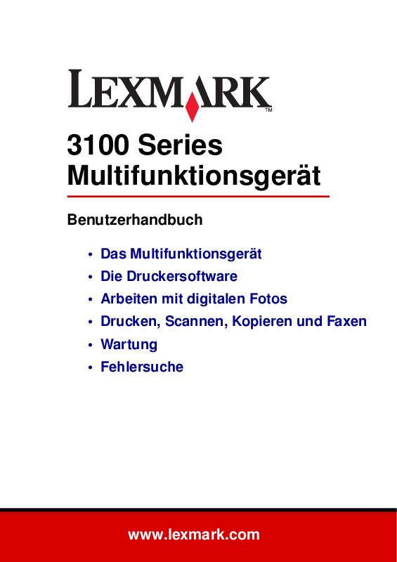 Guide utilisation LEXMARK P3150  de la marque LEXMARK
