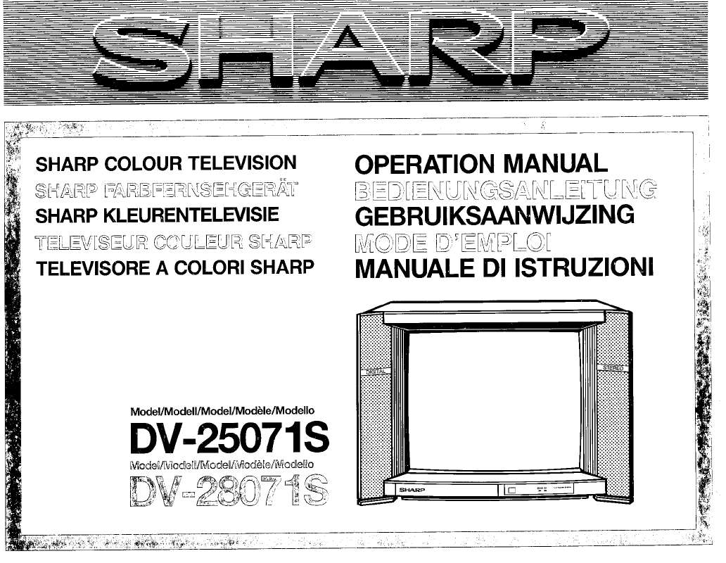 Guide utilisation SHARP DV-25071S/28071S  de la marque SHARP