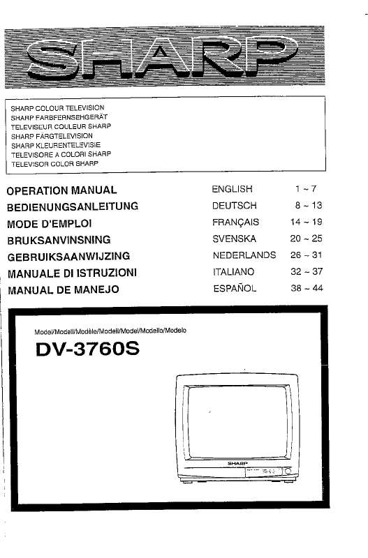 Guide utilisation SHARP DV-3760S  de la marque SHARP