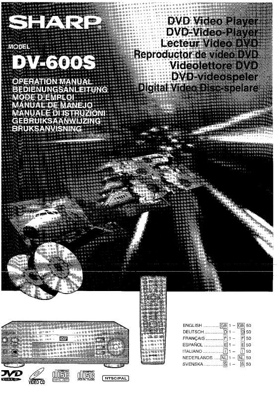 Guide utilisation SHARP DV-600S  de la marque SHARP