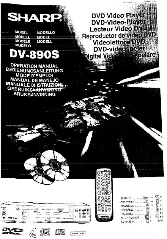 Guide utilisation SHARP DV-890S  de la marque SHARP