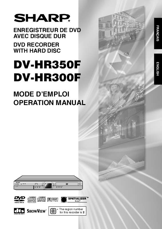 Guide utilisation SHARP DV-HR300F  de la marque SHARP