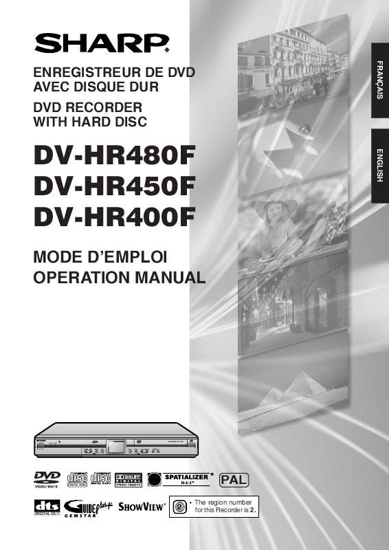 Guide utilisation SHARP DV-HR400F/HR450F/HR480F  de la marque SHARP