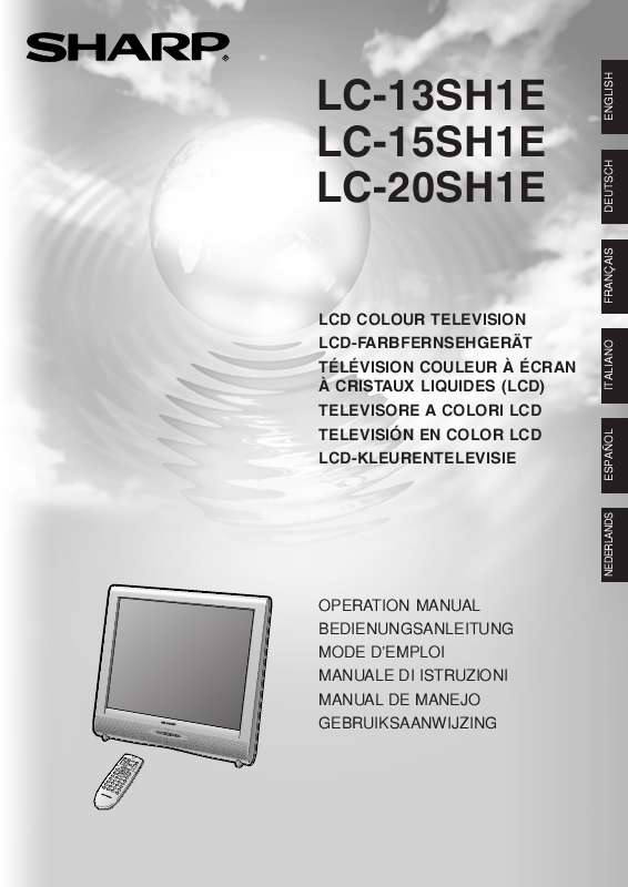 Guide utilisation SHARP LC-13/15/20SH1E  de la marque SHARP