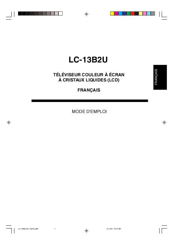 Guide utilisation SHARP LC-13B2U  de la marque SHARP