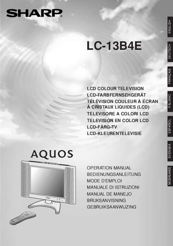 Guide utilisation SHARP LC-13B4E  de la marque SHARP