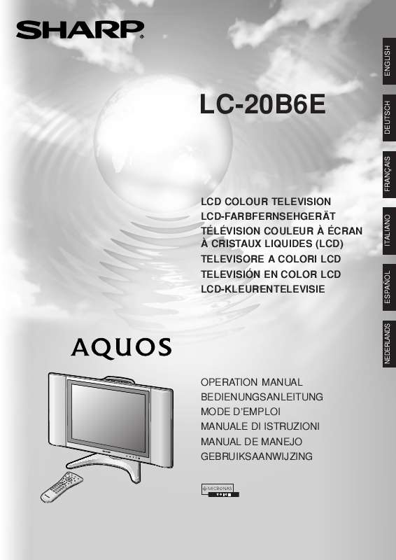 Guide utilisation SHARP LC-20B6E  de la marque SHARP