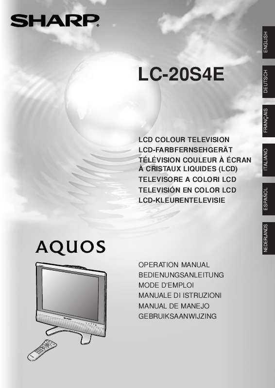 Guide utilisation SHARP LC-20S4E  de la marque SHARP
