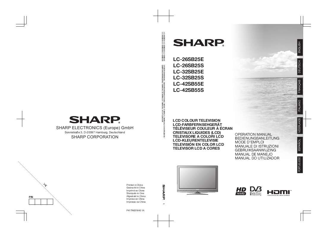 Guide utilisation SHARP LC-26/32SB25E/S/42SB55E/S  de la marque SHARP