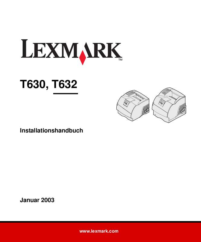 Guide utilisation LEXMARK T630  de la marque LEXMARK