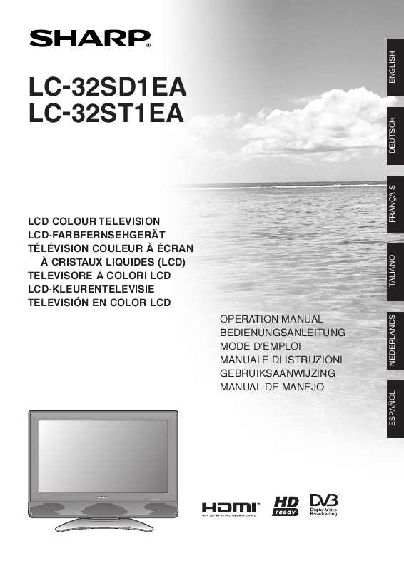 Guide utilisation SHARP LC-32SD1EA/ST1EA  de la marque SHARP