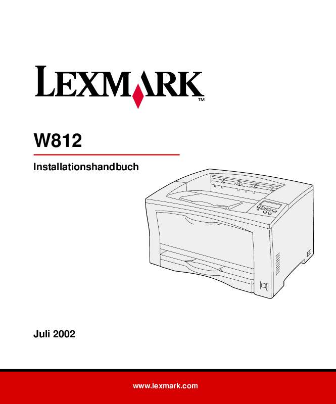 Guide utilisation LEXMARK W812  de la marque LEXMARK