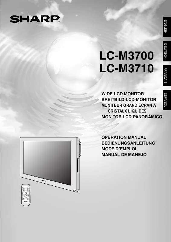Guide utilisation SHARP LC-M3700  de la marque SHARP