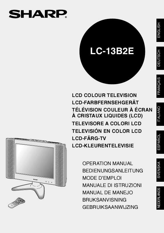 Guide utilisation SHARP LC13-B2E  de la marque SHARP