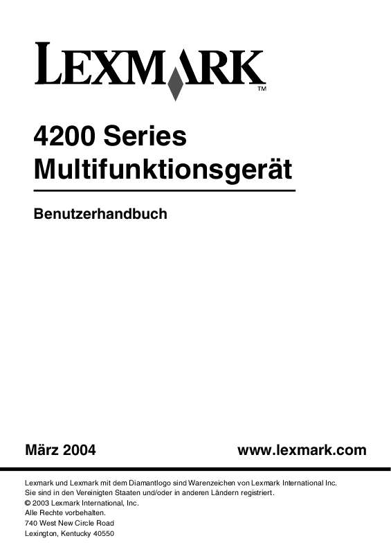 Guide utilisation LEXMARK X4270  de la marque LEXMARK