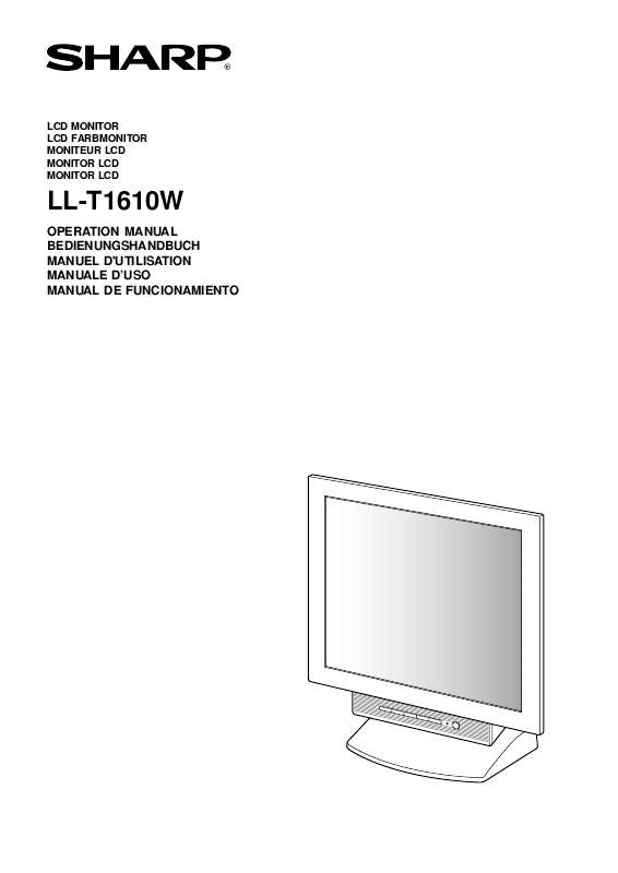 Guide utilisation SHARP LL-T1610W  de la marque SHARP