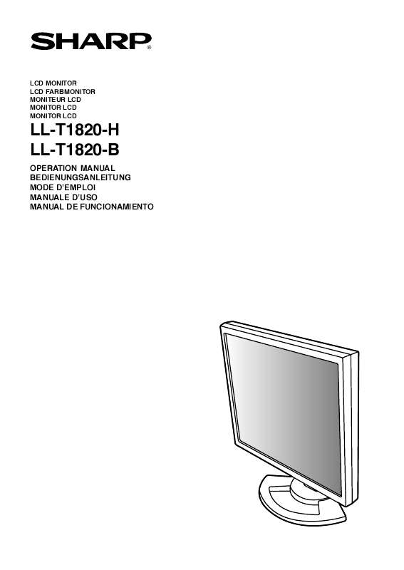 Guide utilisation SHARP LL-T1820-H  de la marque SHARP