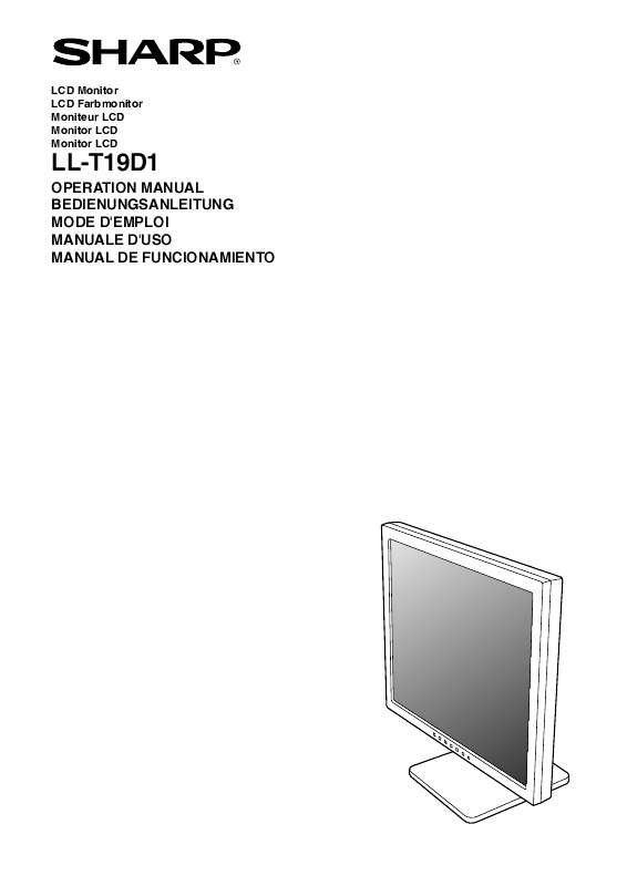 Guide utilisation SHARP LL-T19D1  de la marque SHARP