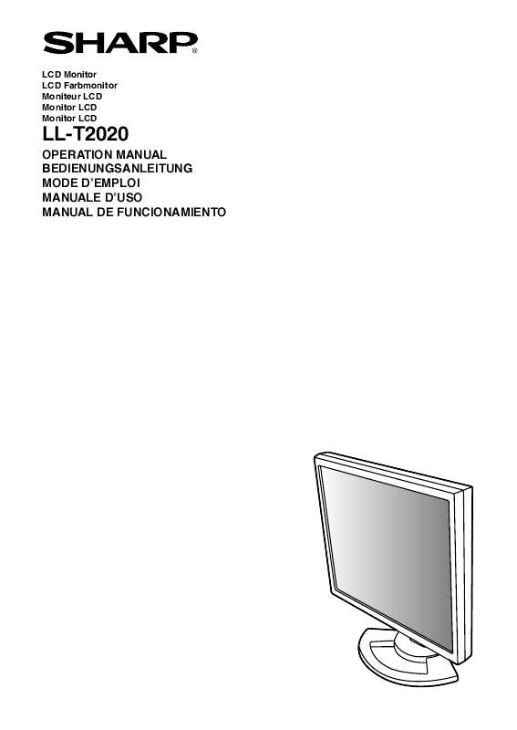 Guide utilisation SHARP LL-T2020  de la marque SHARP