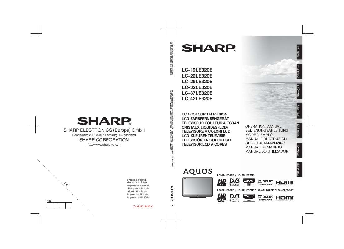 Guide utilisation SHARP LC-19LE320E  de la marque SHARP