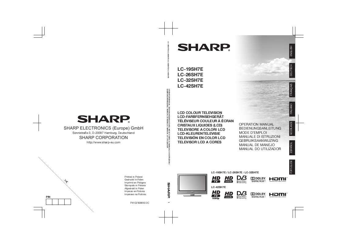 Guide utilisation SHARP LC-19SH7E  de la marque SHARP
