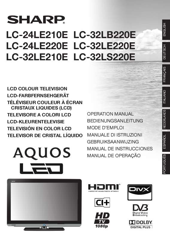 Guide utilisation SHARP LC-LE220E  de la marque SHARP