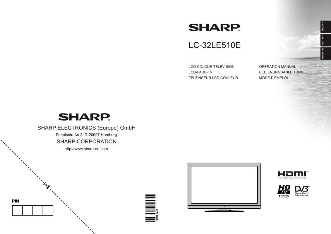 Guide utilisation SHARP LC-32LE510E  de la marque SHARP