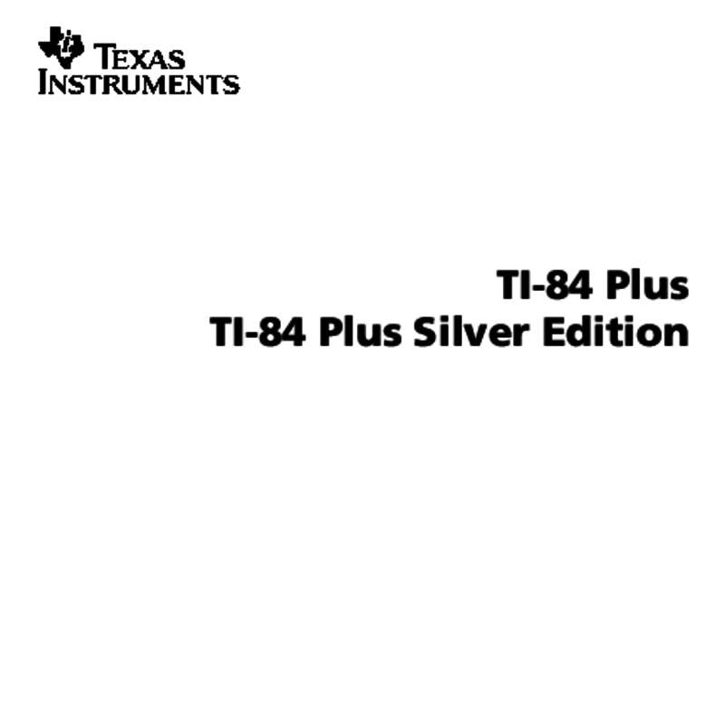 Guide utilisation TEXAS INSTRUMENTS TI-84 POCKET.FR  de la marque TEXAS INSTRUMENTS
