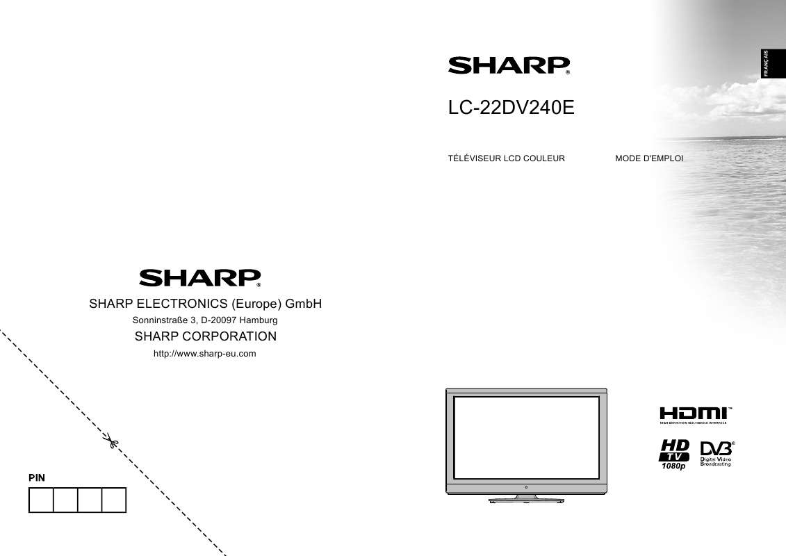 Guide utilisation SHARP LC-22DV240E  de la marque SHARP