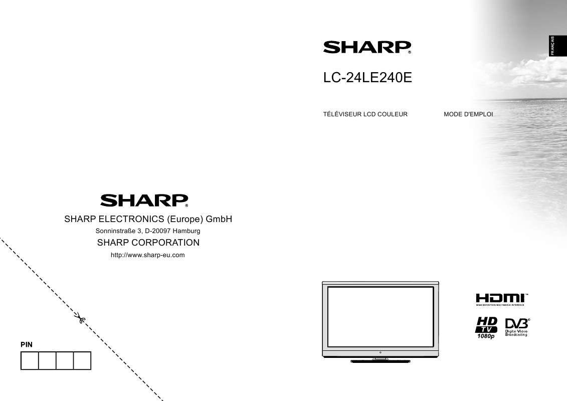 Guide utilisation SHARP LC-24LE240E  de la marque SHARP
