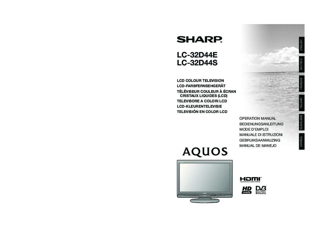 Guide utilisation SHARP LC-32D44S  de la marque SHARP