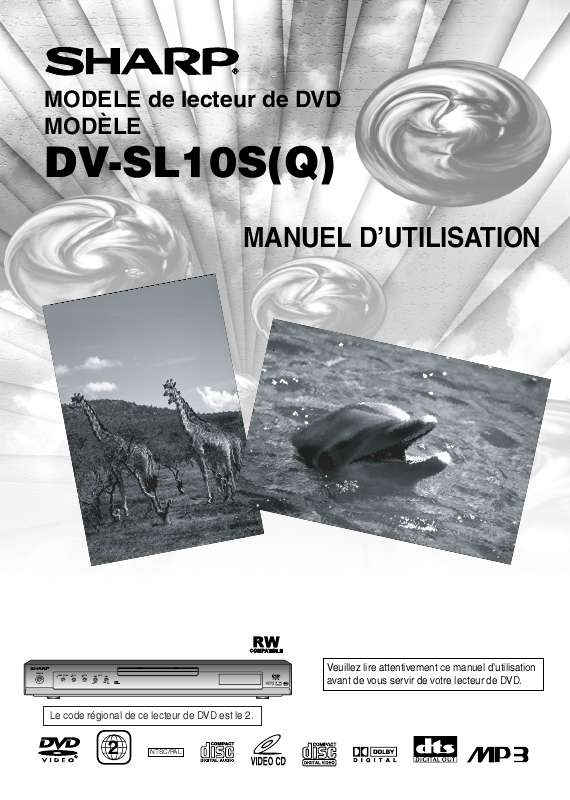 Guide utilisation SHARP DV-SL10S(Q)  de la marque SHARP