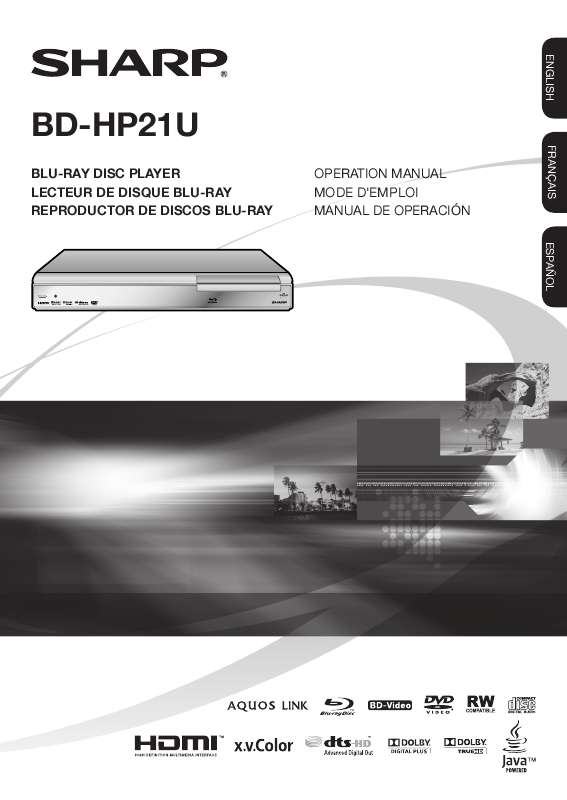 Guide utilisation SHARP BD-HP21U  de la marque SHARP