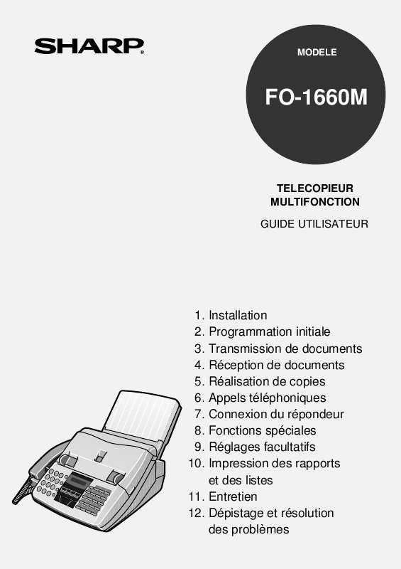 Guide utilisation SHARP FO-1660M  de la marque SHARP