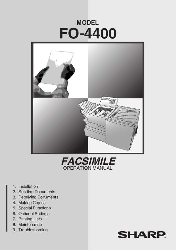 Guide utilisation SHARP FO-4400  de la marque SHARP