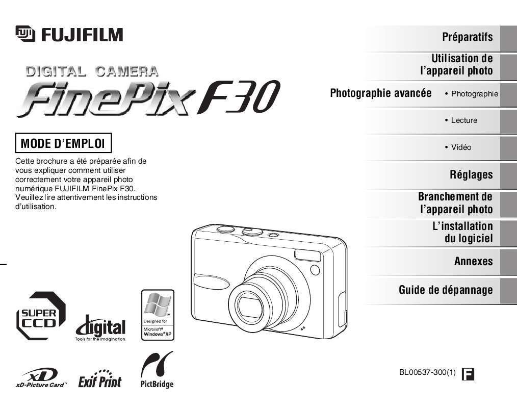 Guide utilisation FUJIFILM FINEPIX F30  de la marque FUJIFILM