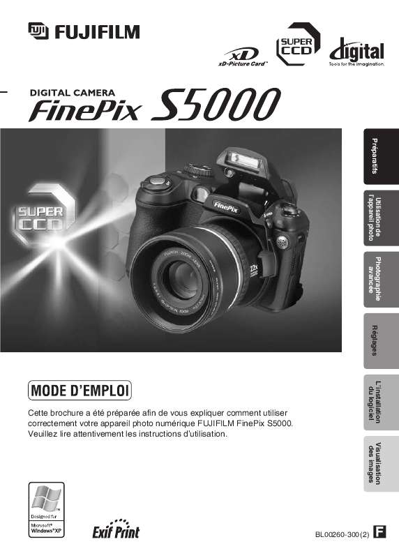 Guide utilisation FUJIFILM FINEPIX S5000  de la marque FUJIFILM