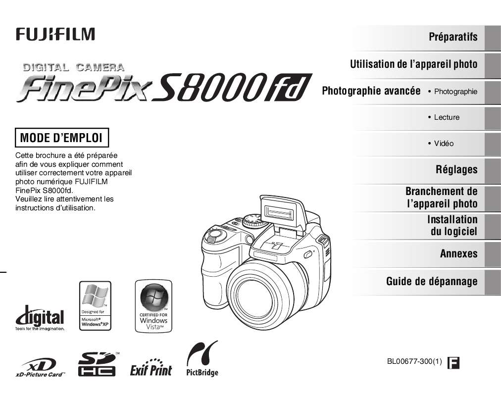 Guide utilisation FUJIFILM FINEPIX S8000 FD  de la marque FUJIFILM