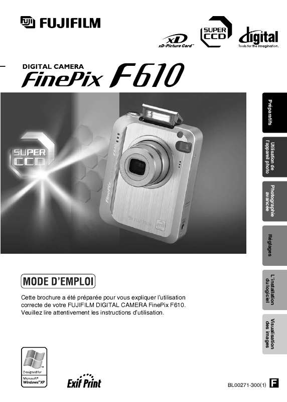 Guide utilisation FUJIFILM F610  de la marque FUJIFILM