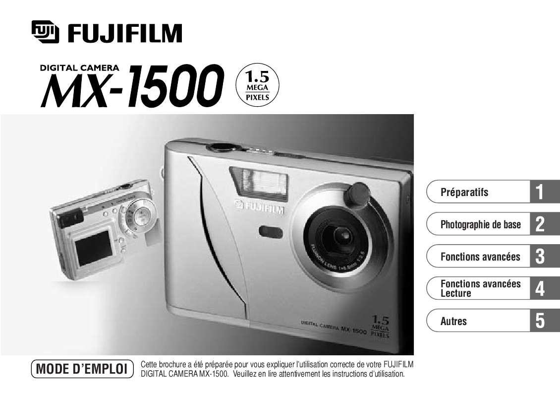 Guide utilisation FUJIFILM MX-1500  de la marque FUJIFILM
