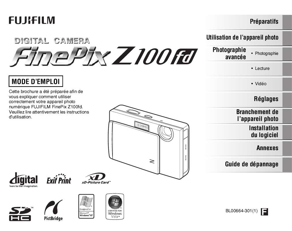 Guide utilisation FUJIFILM Z100FD  de la marque FUJIFILM