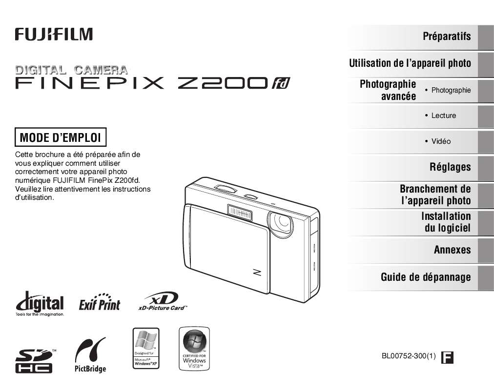 Guide utilisation FUJIFILM Z200FD  de la marque FUJIFILM