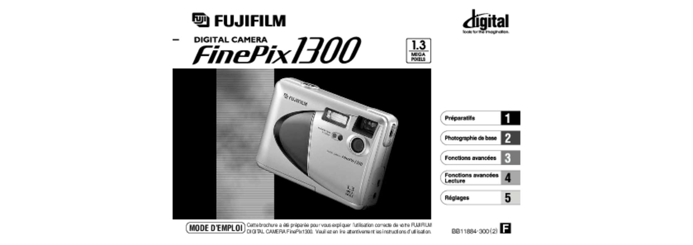 Guide utilisation FUJIFILM FINEPIX 1300  de la marque FUJIFILM